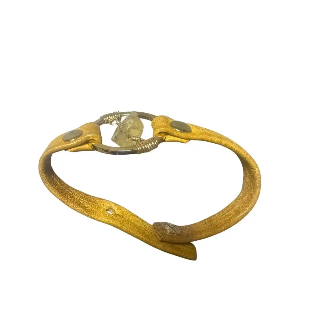 Giving Bracelets Be the Light Bracelet Brushed Gold - Citrine